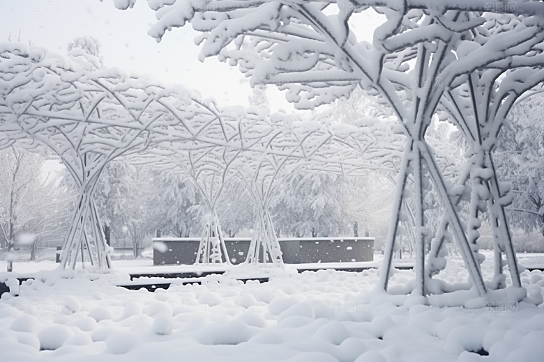 大雪风光户外室外摄影图