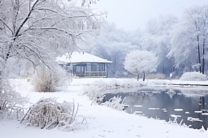 大雪风光景色室外摄影图