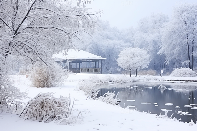大雪风光景色室外摄影图