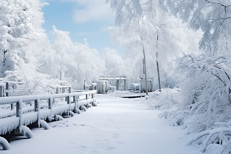大雪风光室外景色摄影图