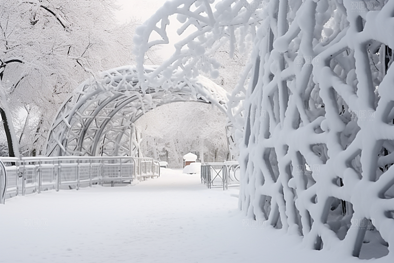 大雪风光景色室外摄影图