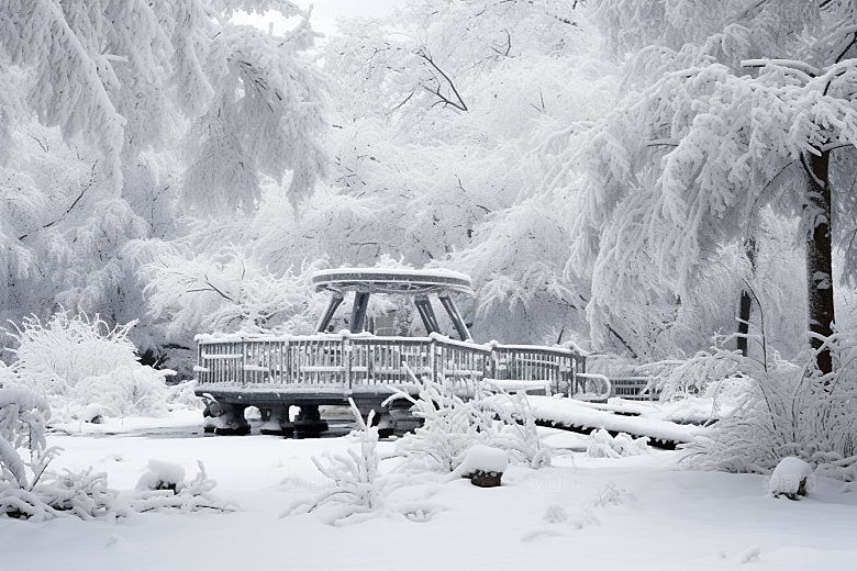 大雪风光户外景色摄影图