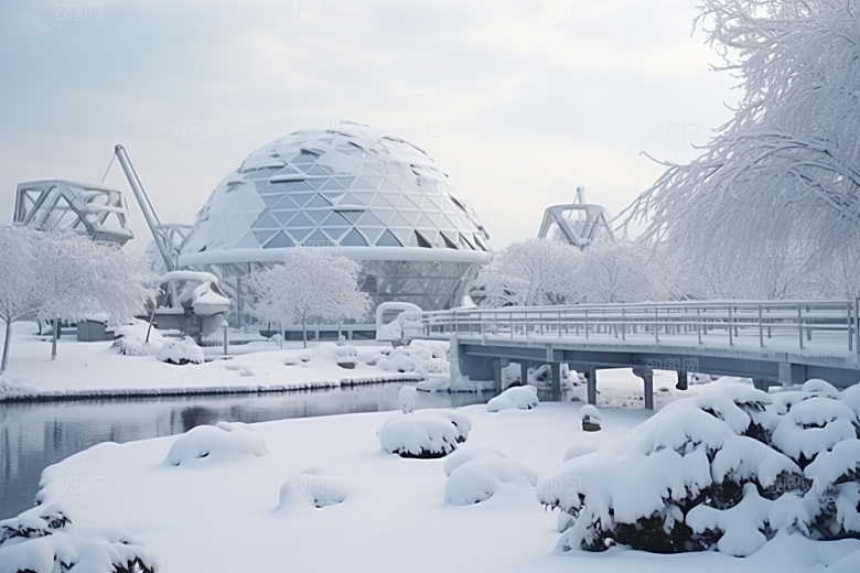 大雪风光室外户外摄影图