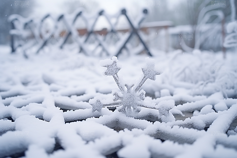 大雪风光寒冷高清摄影图