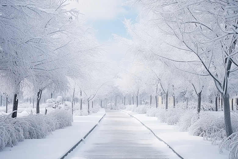 大雪风光唯美环境摄影图