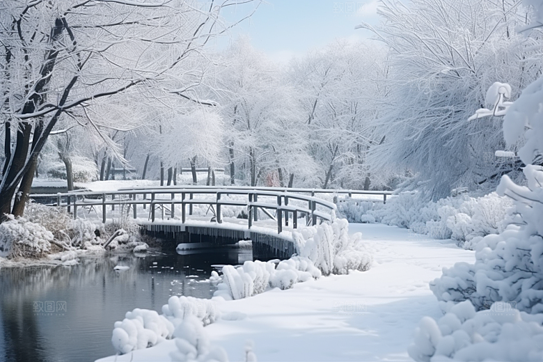 大雪风光冬天景色摄影图