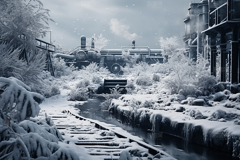 大雪风光景色户外摄影图