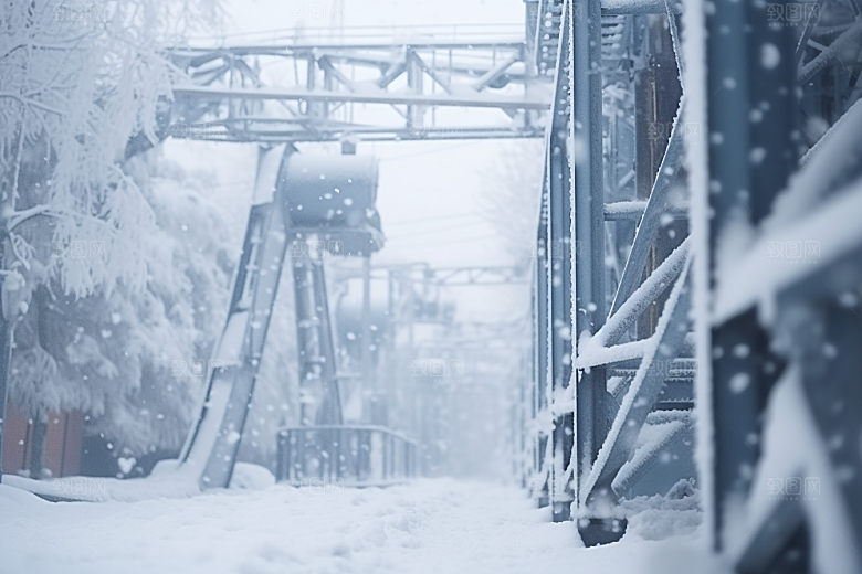 大雪风光冬天环境摄影图