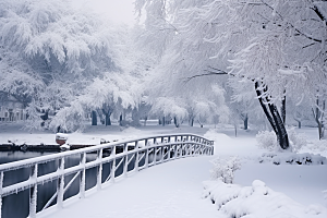大雪风光景色冬天摄影图