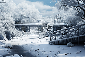 大雪风光景色唯美摄影图