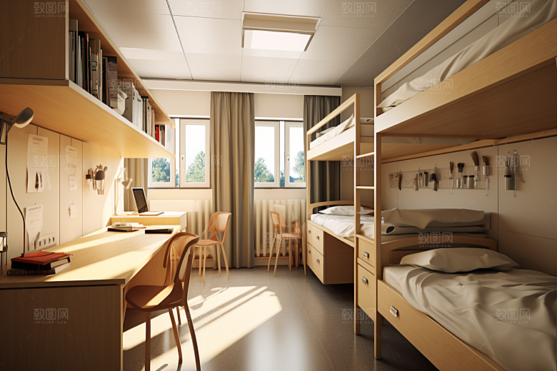 学校宿舍简约大学摄影图