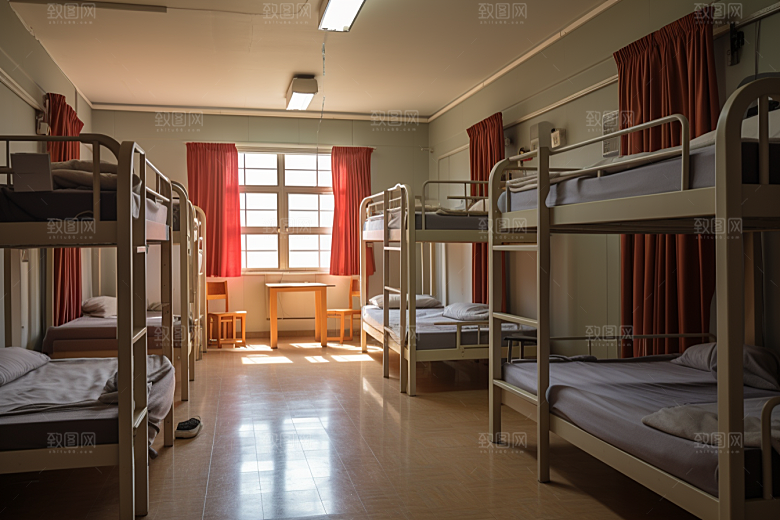 学校宿舍学校生活简约摄影图