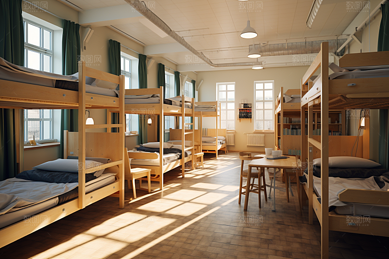 学校宿舍学校生活简约摄影图