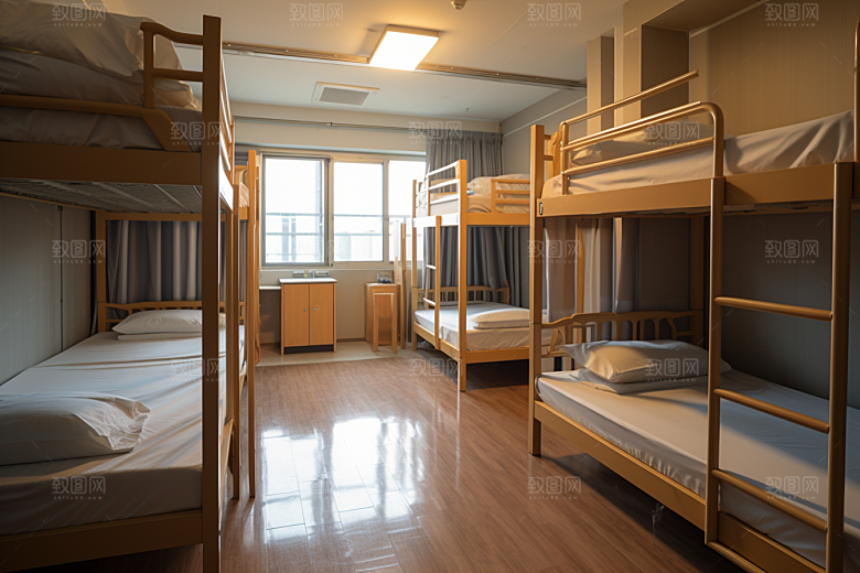 学校宿舍开学季高中摄影图