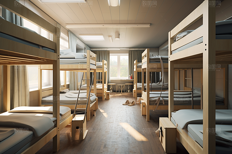 学校宿舍高中住校摄影图