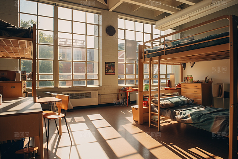 学校宿舍高清住校摄影图