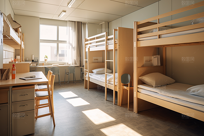 学校宿舍高清上下铺摄影图
