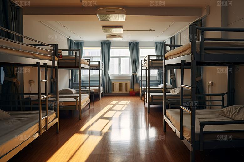 学校宿舍大气校舍摄影图