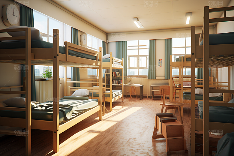 学校宿舍住校校园摄影图