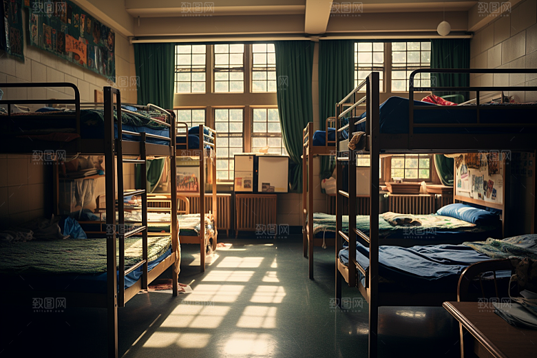 学校宿舍学校生活住校摄影图