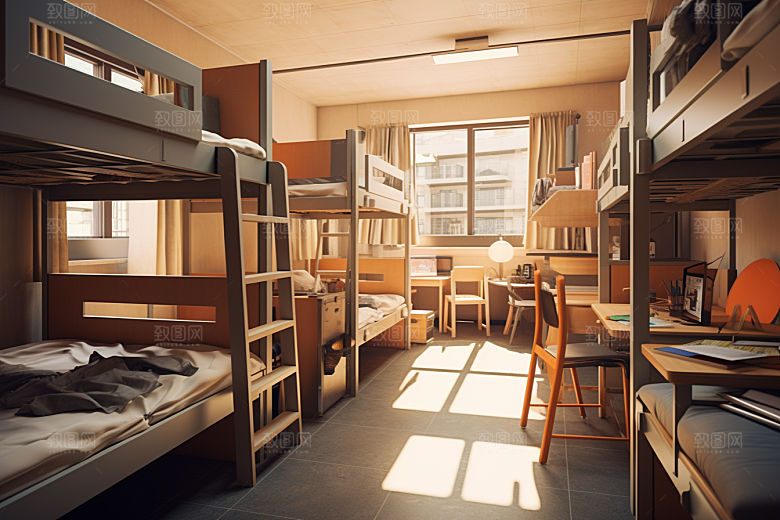 学校宿舍高中住校摄影图