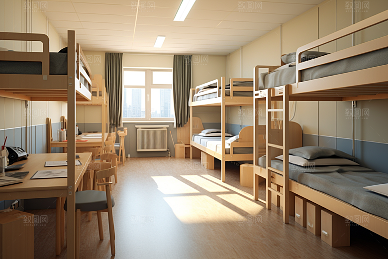 学校宿舍高中大气摄影图