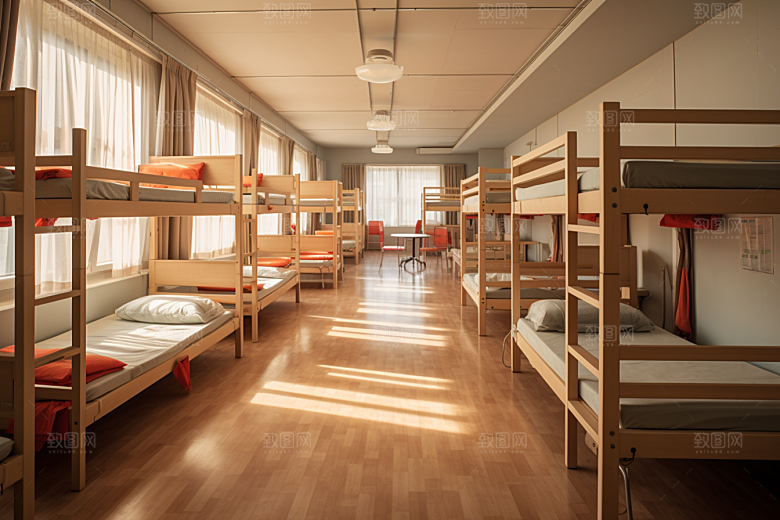 学校宿舍温馨学校生活摄影图