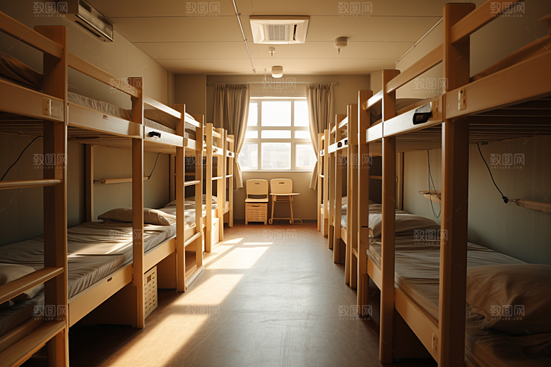 学校宿舍简约大气摄影图