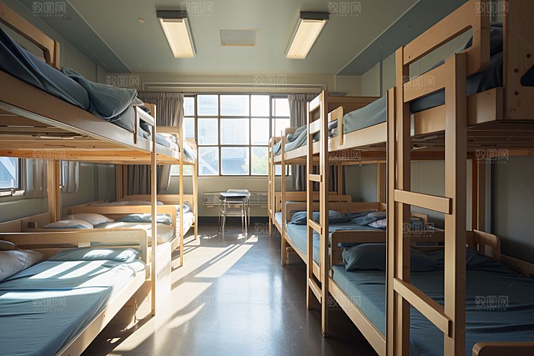 学校宿舍住校大气摄影图