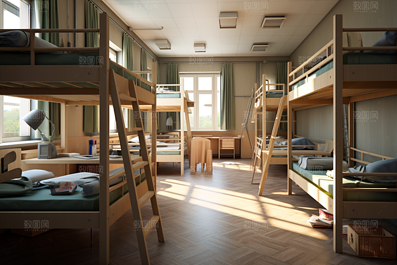 学校宿舍住校简约摄影图