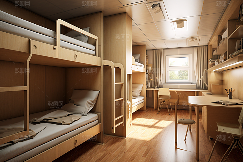 学校宿舍住校简约摄影图