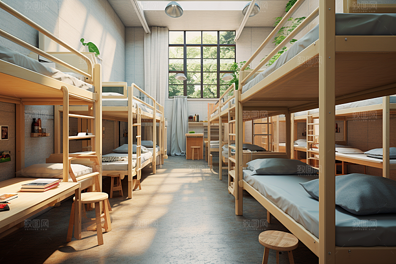 学校宿舍高清室内摄影图