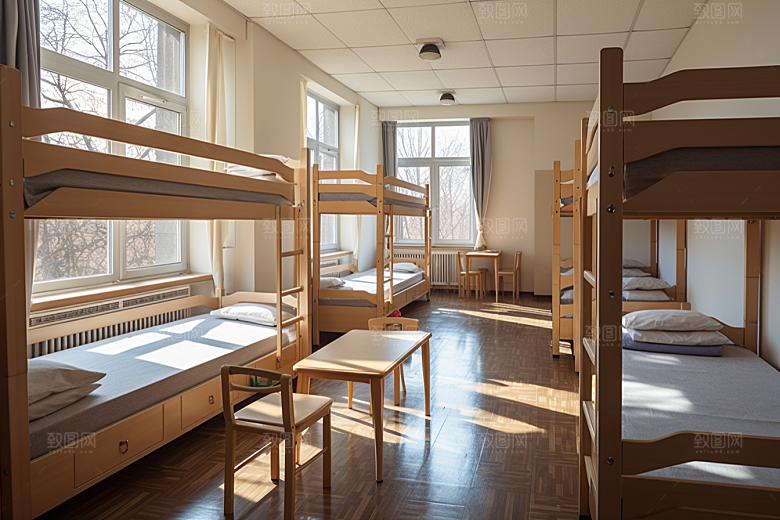 学校宿舍开学季校园摄影图
