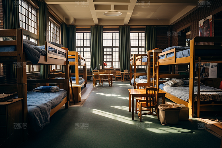 学校宿舍温馨住校摄影图