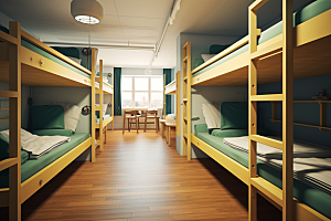 学校宿舍住校学校生活摄影图