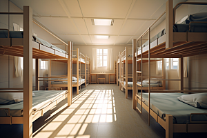 学校宿舍住校学校生活摄影图