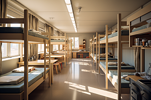 学校宿舍温馨高清摄影图