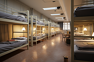 学校宿舍开学季温馨摄影图