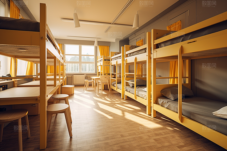 学校宿舍校园大气摄影图