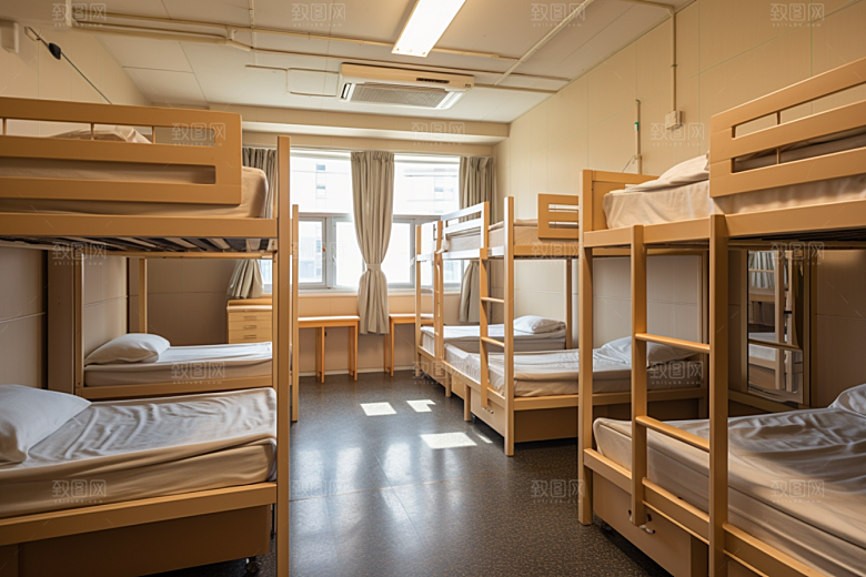 学校宿舍温馨住校摄影图