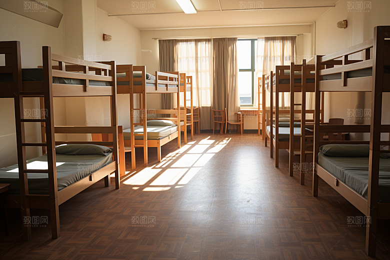 学校宿舍室内大学摄影图