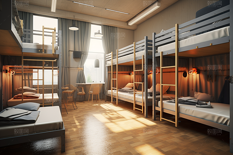 学校宿舍学校生活住校摄影图
