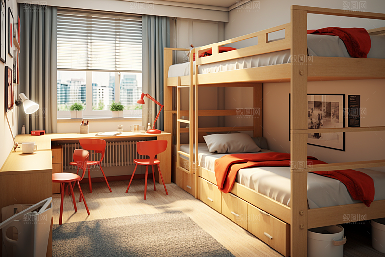学校宿舍学校生活住校摄影图