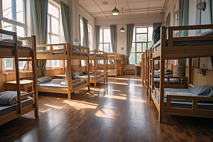 学校宿舍学校生活开学季摄影图