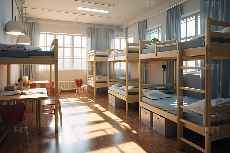 学校宿舍简约校舍摄影图