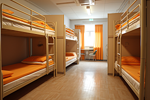 学校宿舍室内大学摄影图