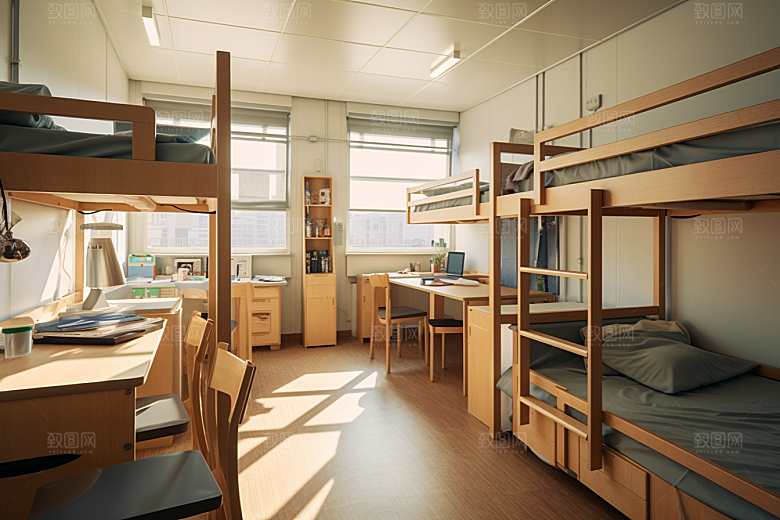 学校宿舍简约校园摄影图