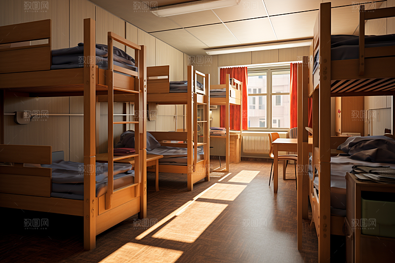 学校宿舍校园学校生活摄影图