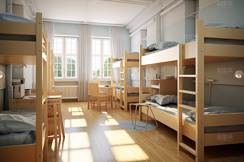 学校宿舍学校生活住校摄影图