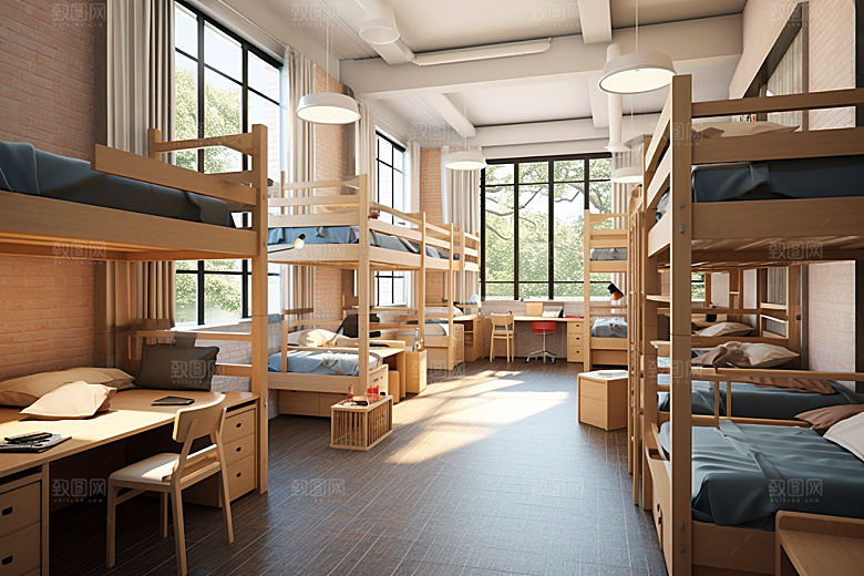 学校宿舍大学住校摄影图